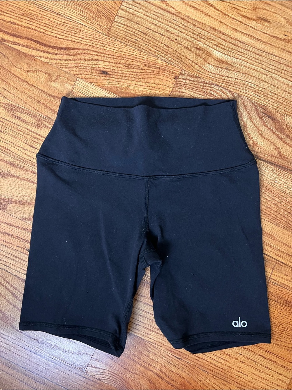 ALO Yoga Black High-Rise Bike Shorts